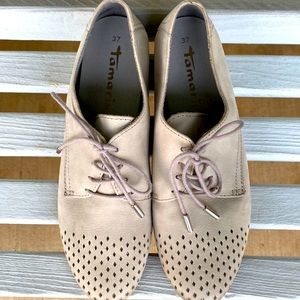 Tamaris Silver beige saddle shoe size 37 EUR
